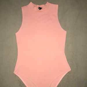 Pink Sleeveless Bodysuit